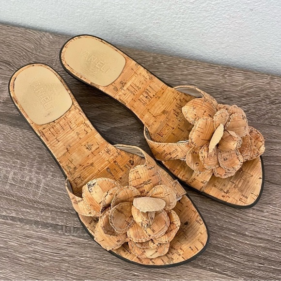 VANELi Cork Flower Wedge Sandals, Size 6.5N - Picture 2 of 6